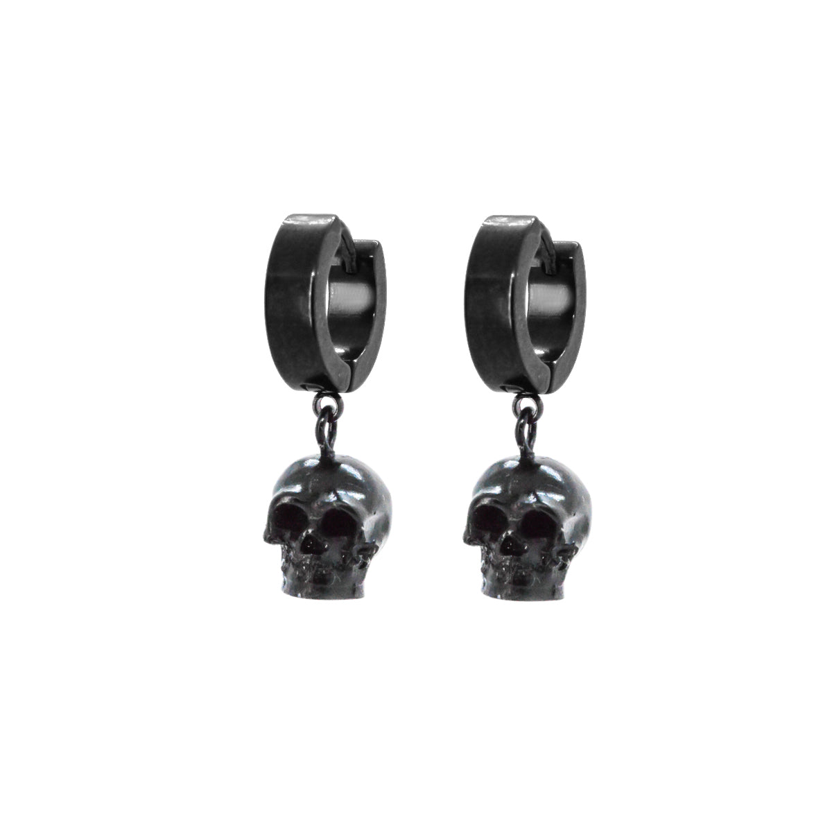 SKULLS Reborn all black rengas korvakorut